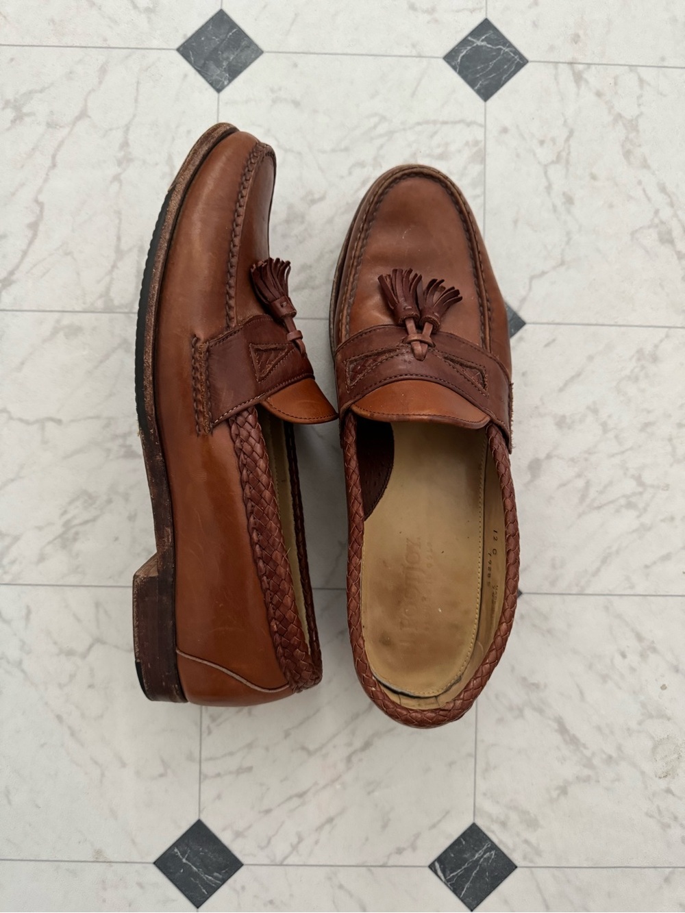 Men's Brown Tassel Loafers - Classic Leather Slip-On